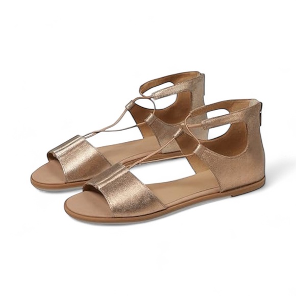 Eileen Fisher Metallic Rose Sandal in gold NWT - Picture 1 of 5
